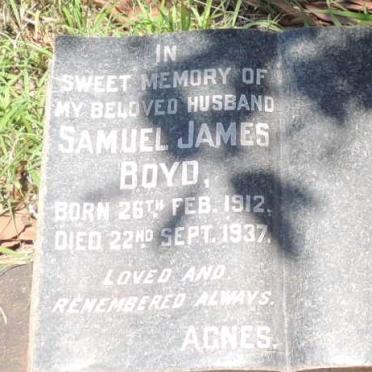 BOYD Samuel James 1912-1937
