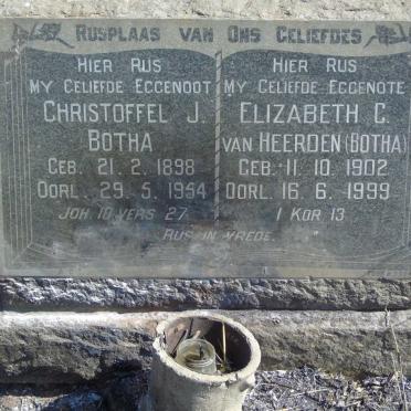 BOTHA Christoffel J. 1898-1954 & Elizabeth C. VAN HEERDEN 1902-1999