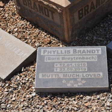 BRANDT Phyllis nee BREYTENBACH 1919-2019