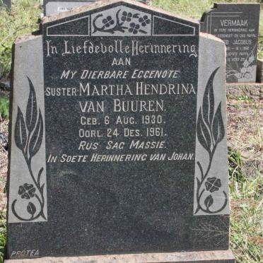BUUREN Martha Hendrina, van 1930-1961