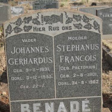 BENADE Johannes Gerhardus 1891-1955 & Stephanus Francois PRETORIUS 1901-1962