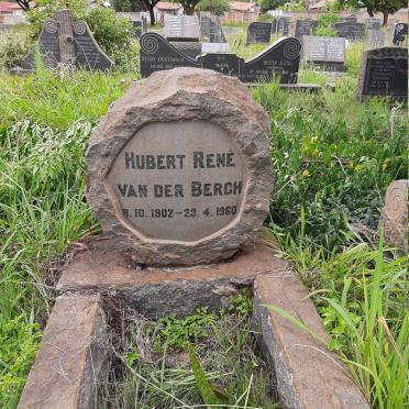 BERGH Hubert Rene, van der 1902-1960
