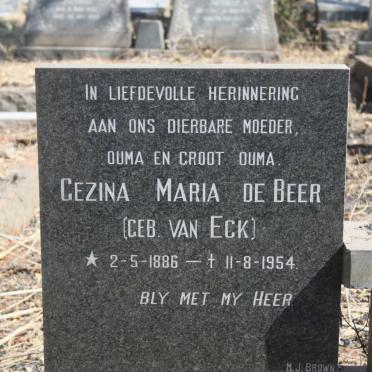 BEER Gezina Maria, de nee VAN ECK 1886-1954