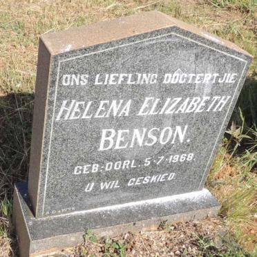 BENSON Helena Elizabeth 1968-1968