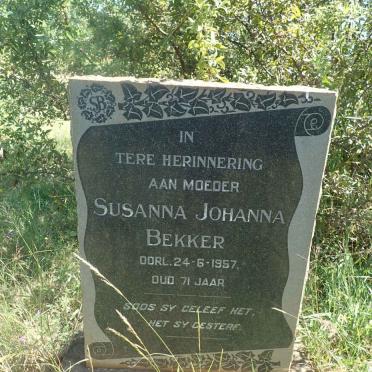 BEKKER Susanna Johanna -1957