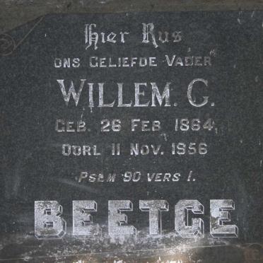 BEETGE Willem G. 1864-1956