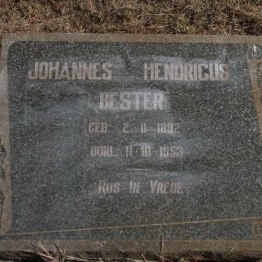 BESTER Johannes Hendricus 1892-1953