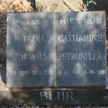 BEHR Burgert Johannes 1904-1955 & Catharine Petronella 1906-2008