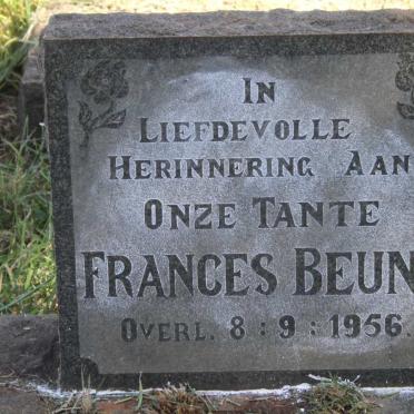 BEUNK Frances -1956