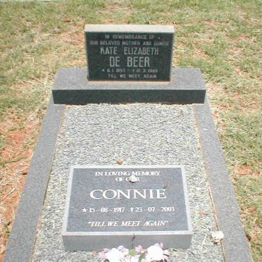 BEER Kate Elizabeth, de 1897-1989 ::  DE BEER Connie 1917-2003