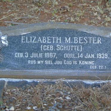 BESTER Elizabeth M. nee SCHUTTE 1867-1939