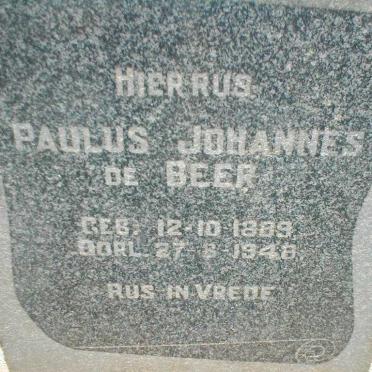 BEER Paulus Johannes, de 1889-1948