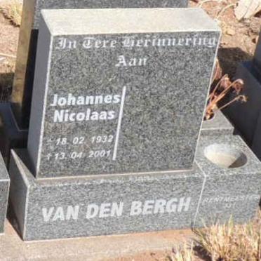 BERGH Johannes Nicolaas, van den 1932-2001