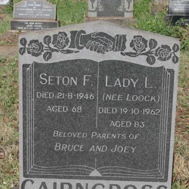 CAIRNCROSS Seton F. -1946 & Lady L. LOOCK -1962