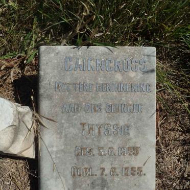 CAIRNCROSS Thyssie 1955-1955