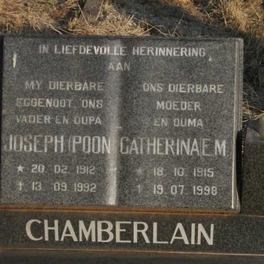 CHAMBERLAIN Joseph 1912-1992 & Catherina E.M. 1915-1998
