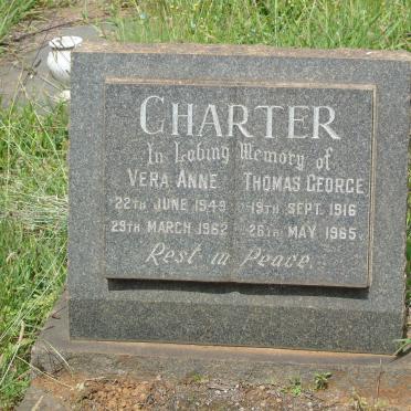 CHARTER Thomas George 1916-1965 :: Vera Anne 1949-1962