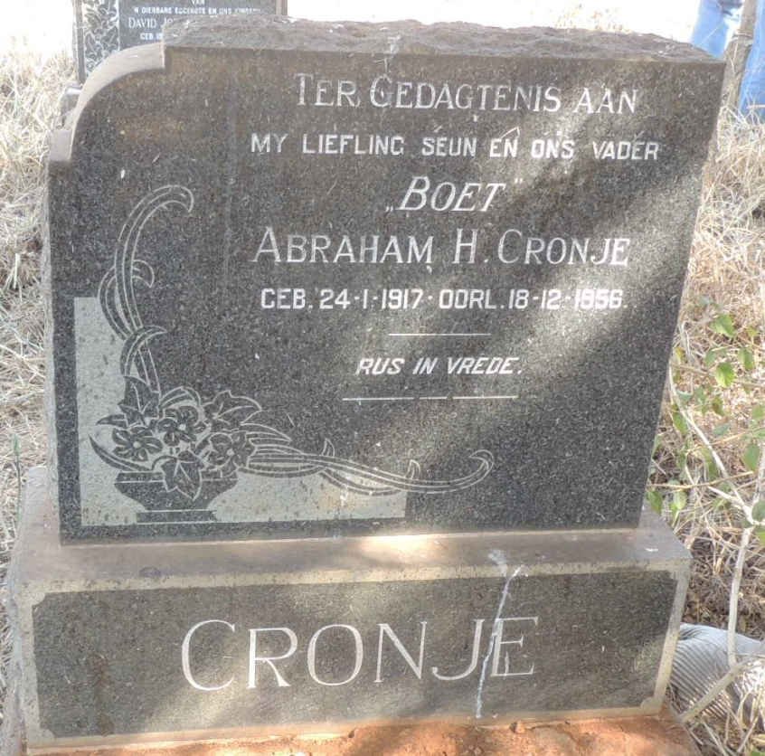 CRONJE Abraham H. 1917-1956
