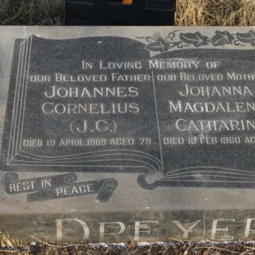 DREYER Johannes Cornelius -1969 & Johanna Magdalena Catharina -1960
