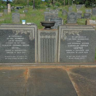 DEYSEL Albertus Johannes Barend 1892-1947 & Cornelia Sophia VENTER 1895-1975