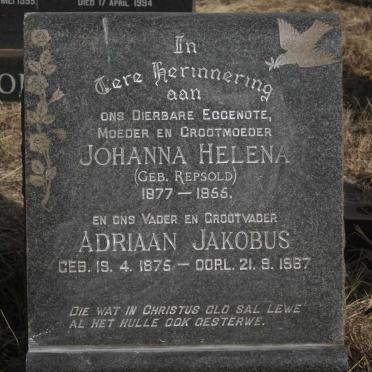 DANEEL Adriaan Jacobus 1875-1967 & Johanna Helena REPSOLD 1877-1955