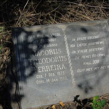 FERREIRA Jacobus Theodorus 1875-1950