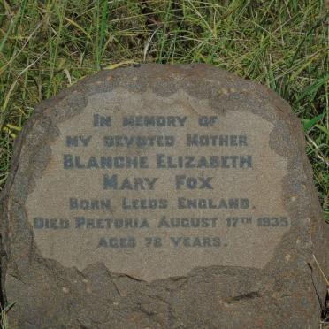 FOX Blanche Elizabeth Mary -1935