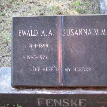 FENSKE Ewald A.A. 1899-1977 &amp; Susanna M.M.E. 