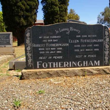 FOTHERINGHAM Robert 1888-1955 &amp; Ellen 1889-1966