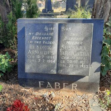 FABER Hendrik Arnoldus 1881-1964 &amp; Sussara Margaritha JACOBS 1888-1983