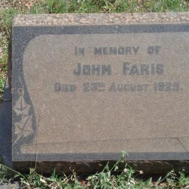 FARIS John -1925