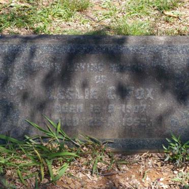 FOX Leslie C. 1907-1959