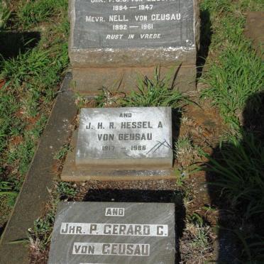 GEUSAU P.G.C., von 1884-1947 & Nell 1892-1961 :: VON GEUSAU Hessel A. 1917-1986 :: VON GEUSAU P. Gerard C. 1922-1965