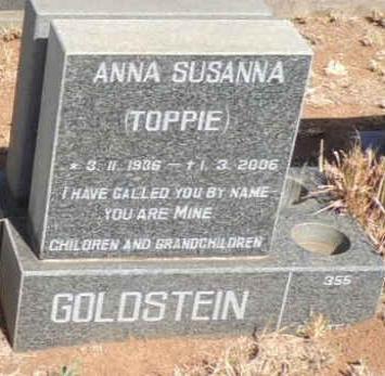 GOLDSTEIN Anna Susanna 1935-2006