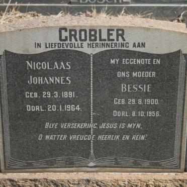 GROBLER Nicolaas Johannes 1891-1964 & Bessie 1900-1956