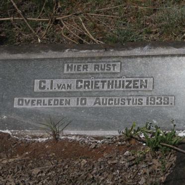 GRIETHUIZEN C.I., van -1939