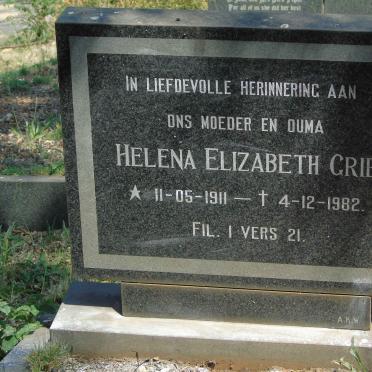 GRIB Helena Elizabeth 1911-1982