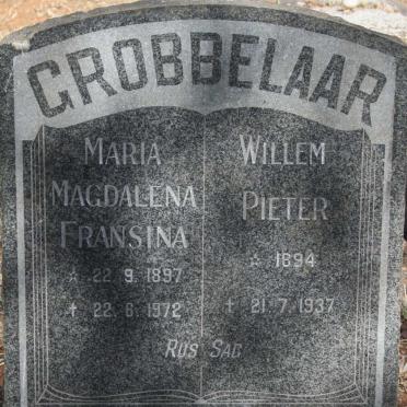 GROBBELAAR Willem Pieter 1894-1937 & Maria Magdalena Fransina 1897-1972