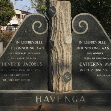 HAVENGA Hendrik Jacobus 1904-1973 & Catherina Maria 1906-1999