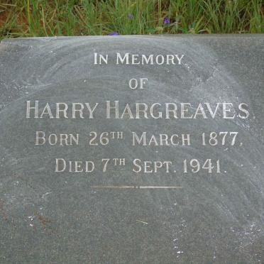 HARGREAVES Harry 1877-1941