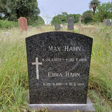 HAHN Max 1872-1969 & Emma 1881-1969