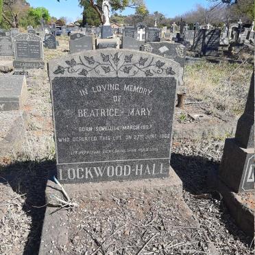 HALL Beatrice Mary, LOCKWOOD nee SEWELL 1887-1962