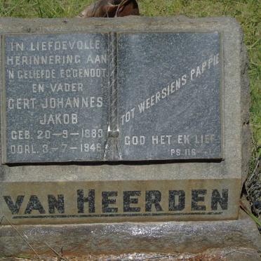 HEERDEN Gert Johannes Jacob, van 1883-1946