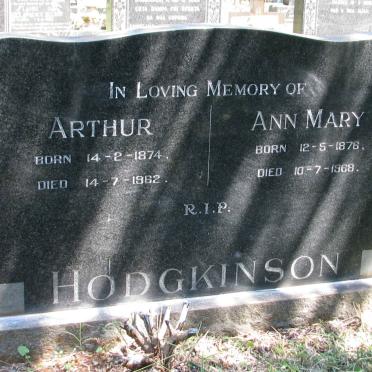 HODGKINSON Arthur 1874-1962 &amp; Ann Mary 1876-1968