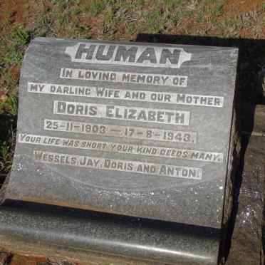HUMAN Doris Elizabeth 1903-1943