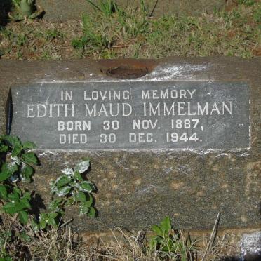 IMMELMAN Edith Maud 1887-1944