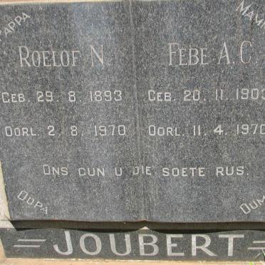 JOUBERT Roelof N. 1893-1970 &amp; Febe A.C. 1903-1970