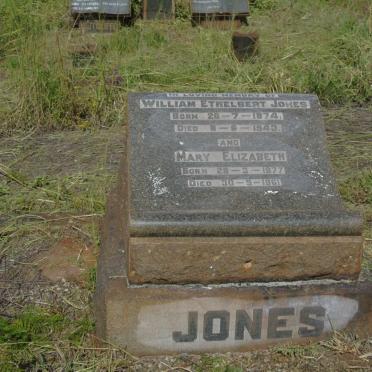 JONES William Ethelbert 1874-1943 & Mary Elizabeth 1877-1961