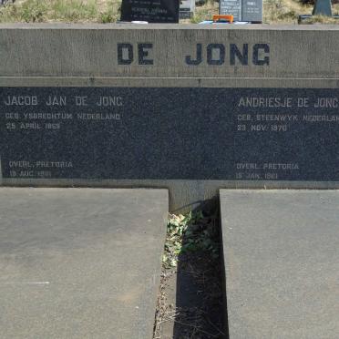 JONG Jacob Jan, de 1869-1961 &amp; Andriesje SMIT 1870-1961