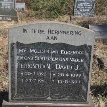 JANSEN David J. 1899-1977 & Petronella M. 1891-1961